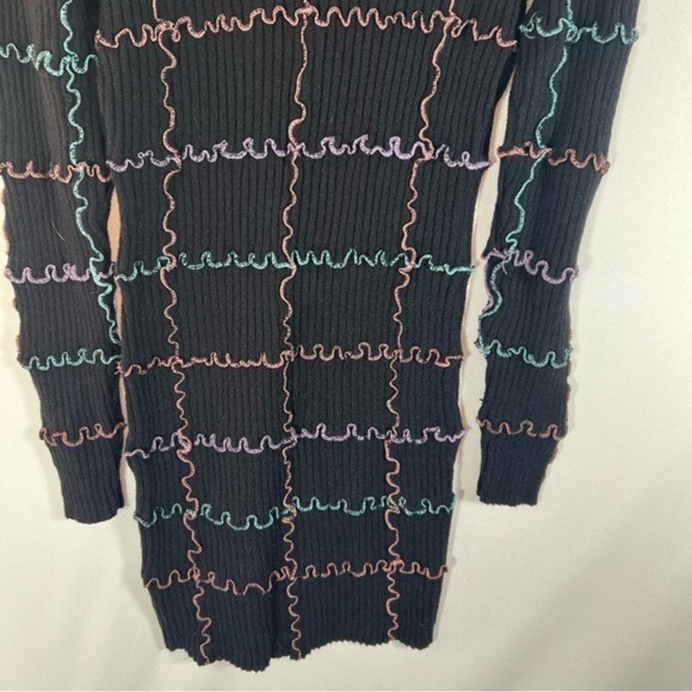 Black Stretchy Sweater Dress Size Large - Picture 11 of 13